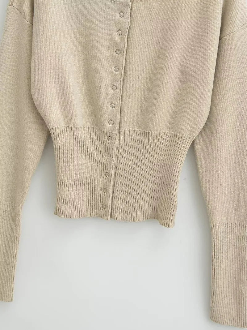 Cardigan Court en Maille Texturée