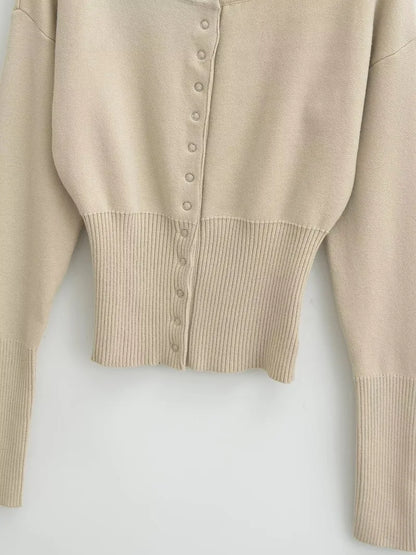 Cardigan Court en Maille Texturée