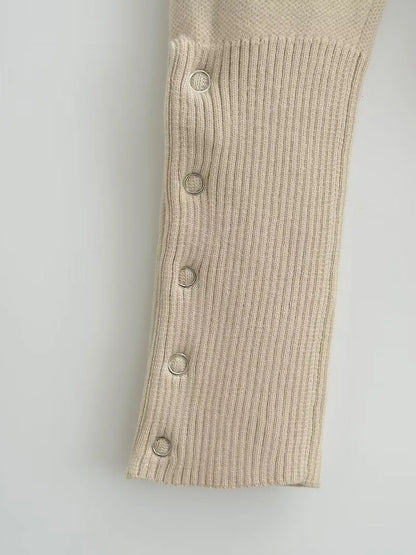 Cardigan Court en Maille Texturée